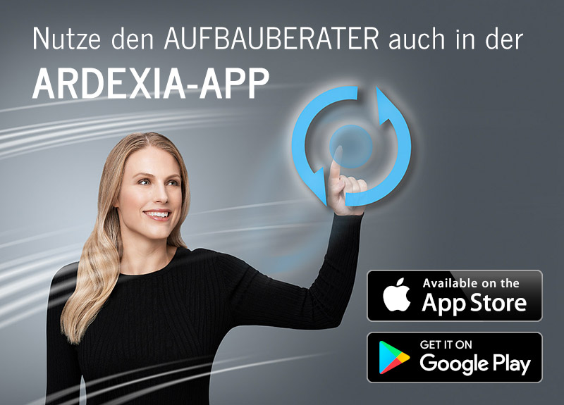 Aufbauberater jetzt auch in der ARDEXIA App